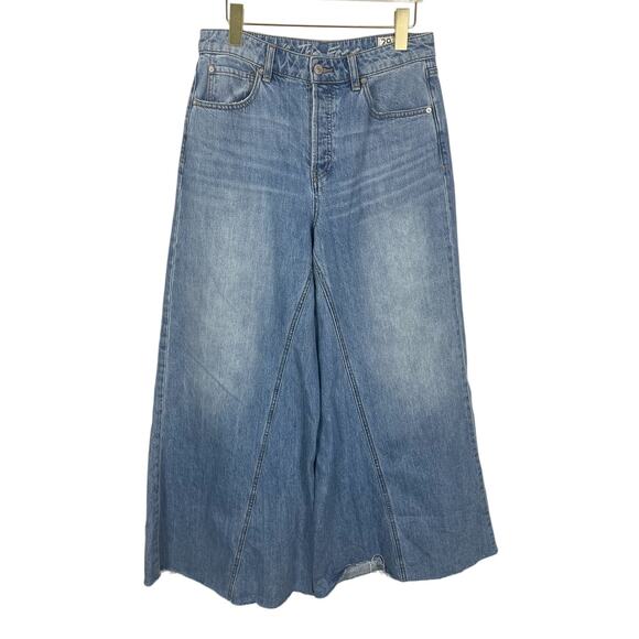Free People We The Free Extra Wide Leg High Slouchy Jeans Boho Light Wash Sz 29 - Picture 2 of 11